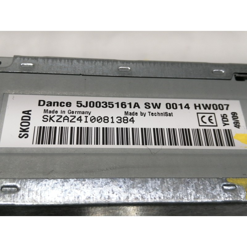 Recambio de sistema audio / radio cd para skoda fabia combi (5j5) style referencia OEM IAM   