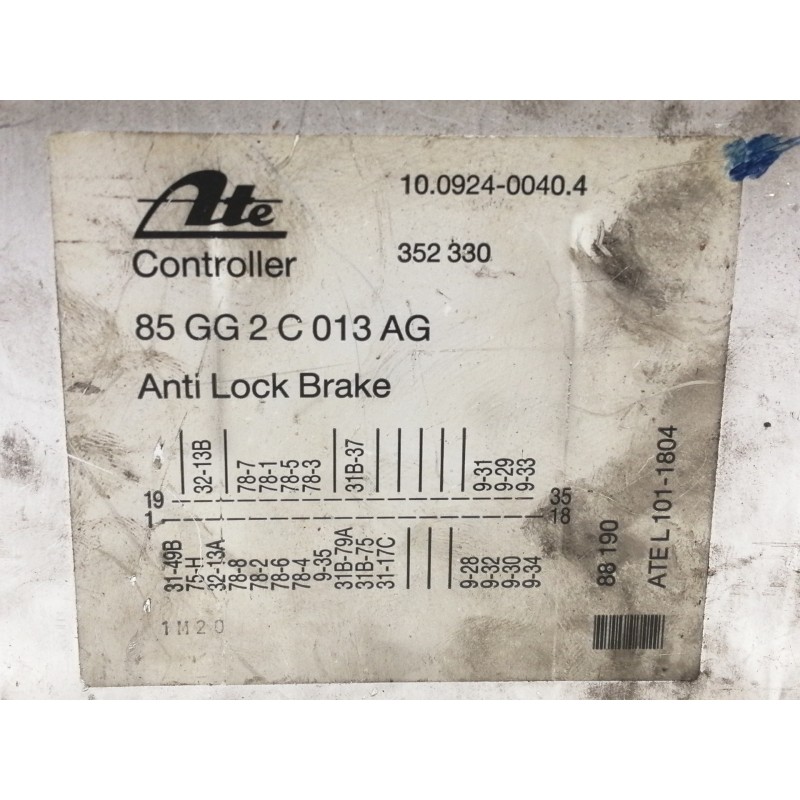 Recambio de centralita abs para ford sierra berlina gl referencia OEM IAM 85GG2C013AG  