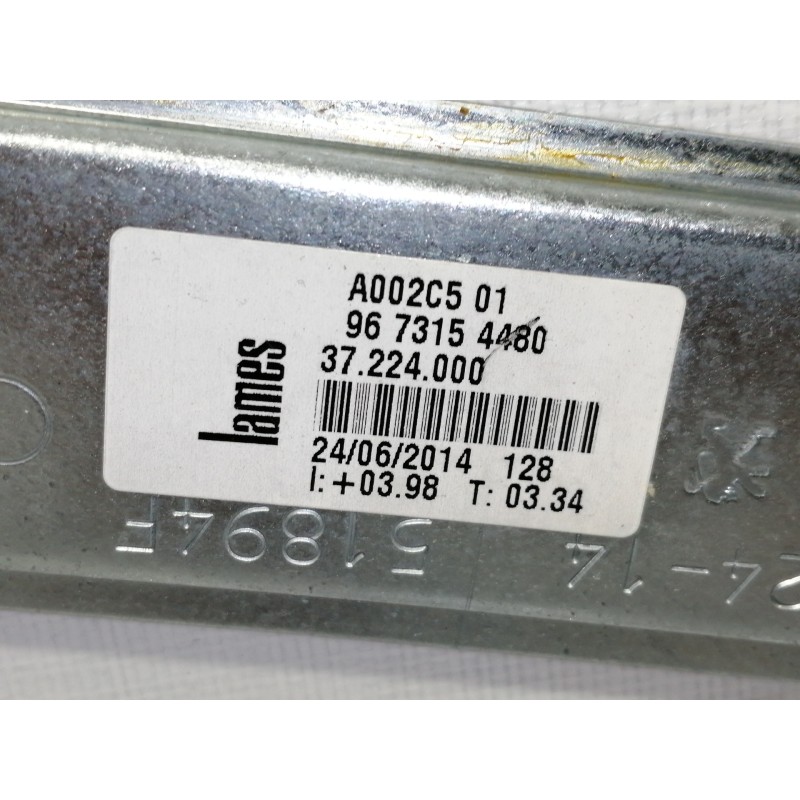 Recambio de elevalunas delantero izquierdo para peugeot 208 access referencia OEM IAM 0130822703  ELECTRICO