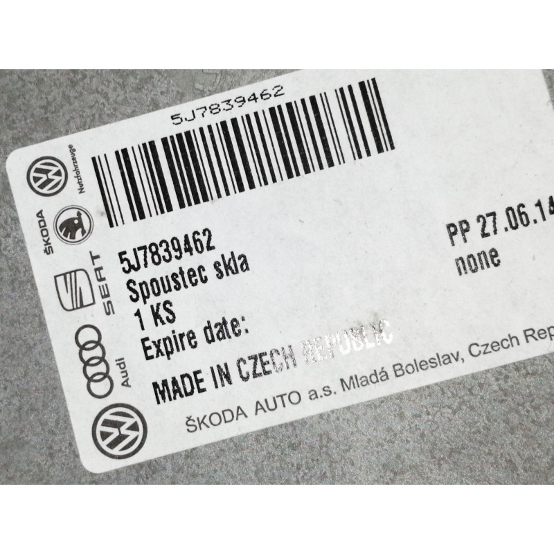 Recambio de elevalunas trasero derecho para skoda roomster (5j7) family referencia OEM IAM 5J7839462  