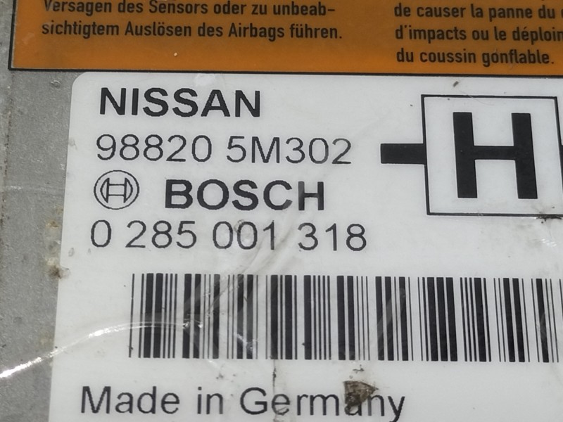 Recambio de centralita airbag para nissan almera (n16/e) comfort referencia OEM IAM 988205M302  