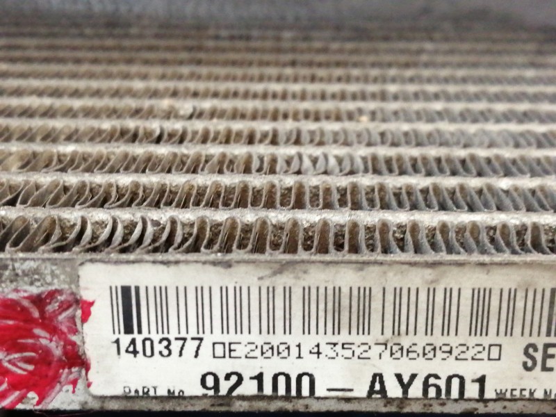 Recambio de condensador / radiador aire acondicionado para nissan note (e11e) acenta referencia OEM IAM 92100AY601  