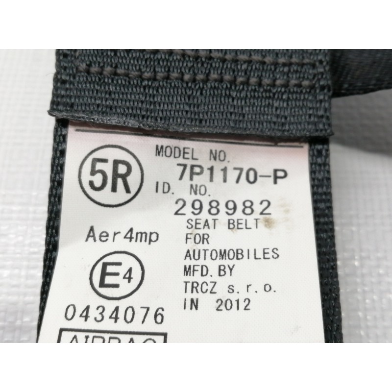 Recambio de cinturon seguridad delantero derecho para peugeot 107 urban referencia OEM IAM 7P1170P  