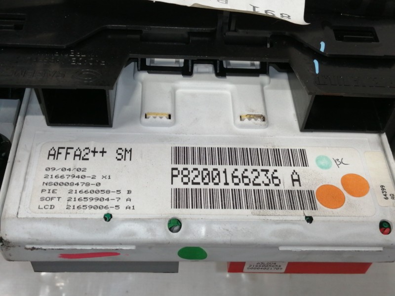 Recambio de cuadro instrumentos para renault vel satis (bj0) privilege referencia OEM IAM 8200166180  
