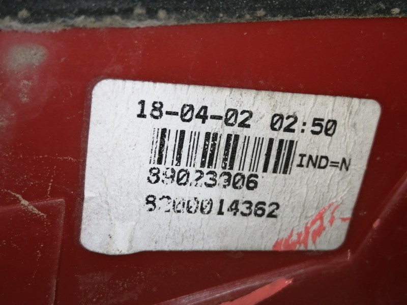 Recambio de piloto trasero izquierdo interior para renault vel satis (bj0) privilege referencia OEM IAM 8200014362  