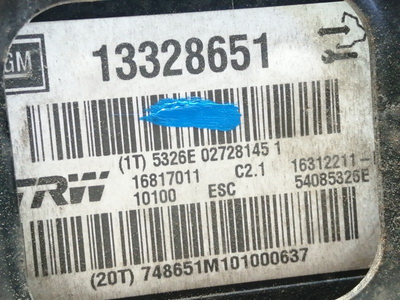 Recambio de abs para opel insignia sports tourer cosmo referencia OEM IAM 13328651 16817011 / 54085326E 16312211