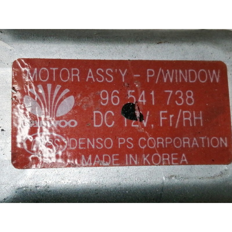 Recambio de elevalunas delantero derecho para daewoo kalos 1.4 se referencia OEM IAM 96541738  