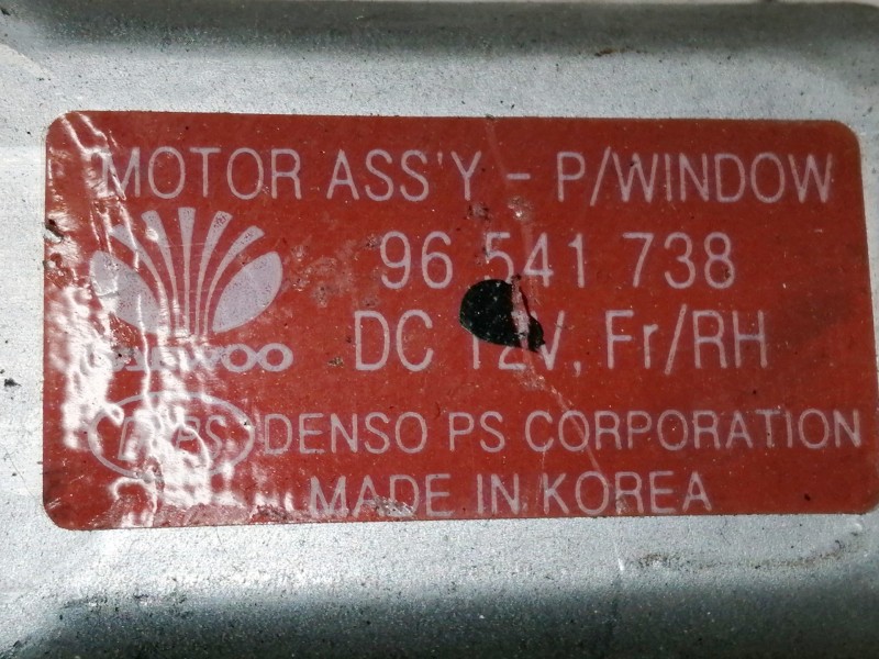 Recambio de elevalunas delantero derecho para daewoo kalos 1.4 se referencia OEM IAM 96541738  