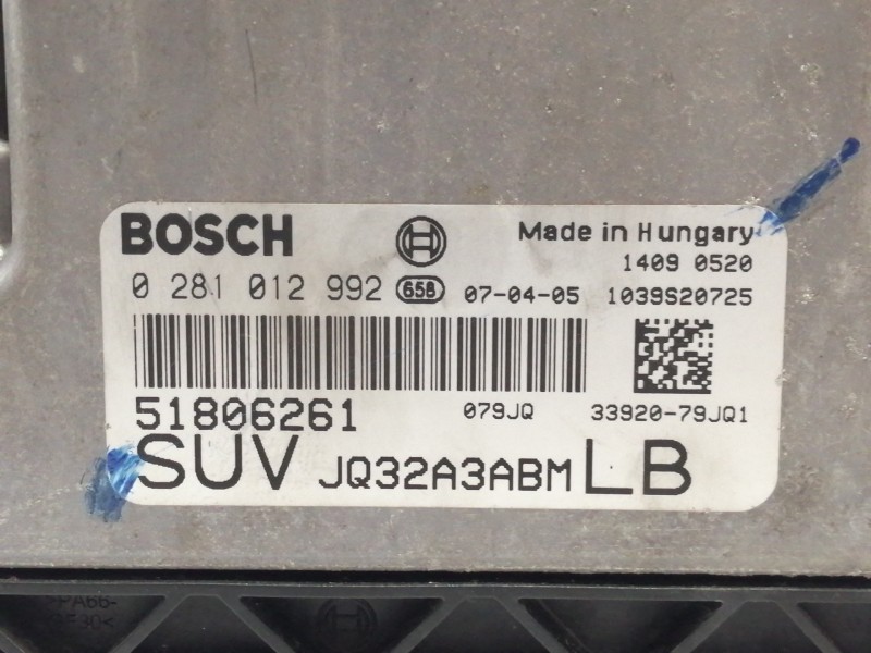 Recambio de centralita motor uce para suzuki sx4 rw (ey) glx referencia OEM IAM 0281012992  