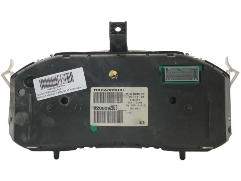 Recambio de cuadro instrumentos para renault megane ii berlina 3p authentique referencia OEM IAM 8200292076 2RPF14B115CH / 2RPF1