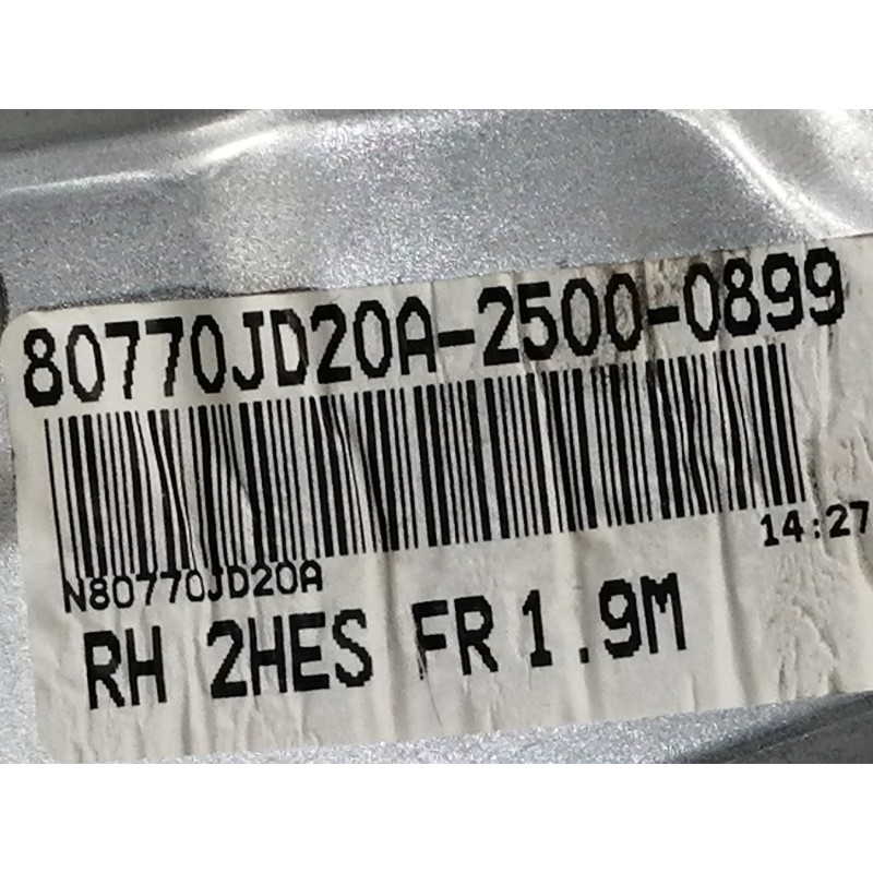 Recambio de elevalunas delantero derecho para nissan qashqai (j10) acenta referencia OEM IAM 80770JD000  ELECTRICO INGLES
