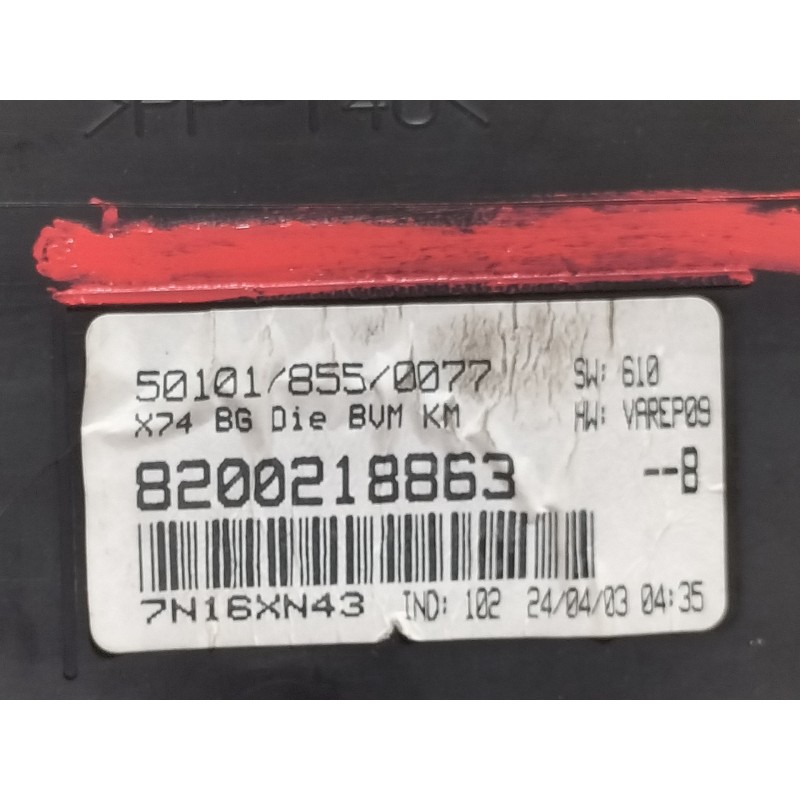 Recambio de cuadro instrumentos para renault laguna ii (bg0) authentique referencia OEM IAM 8200218863  