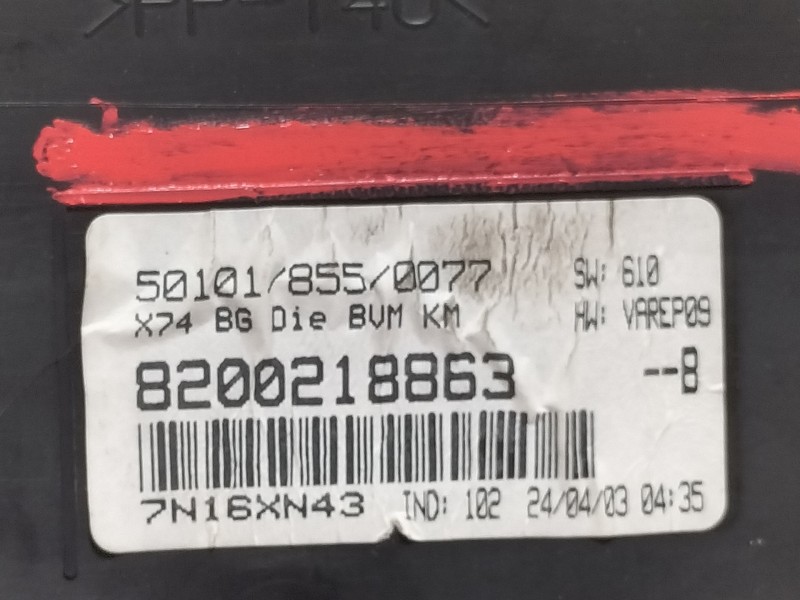 Recambio de cuadro instrumentos para renault laguna ii (bg0) authentique referencia OEM IAM 8200218863  