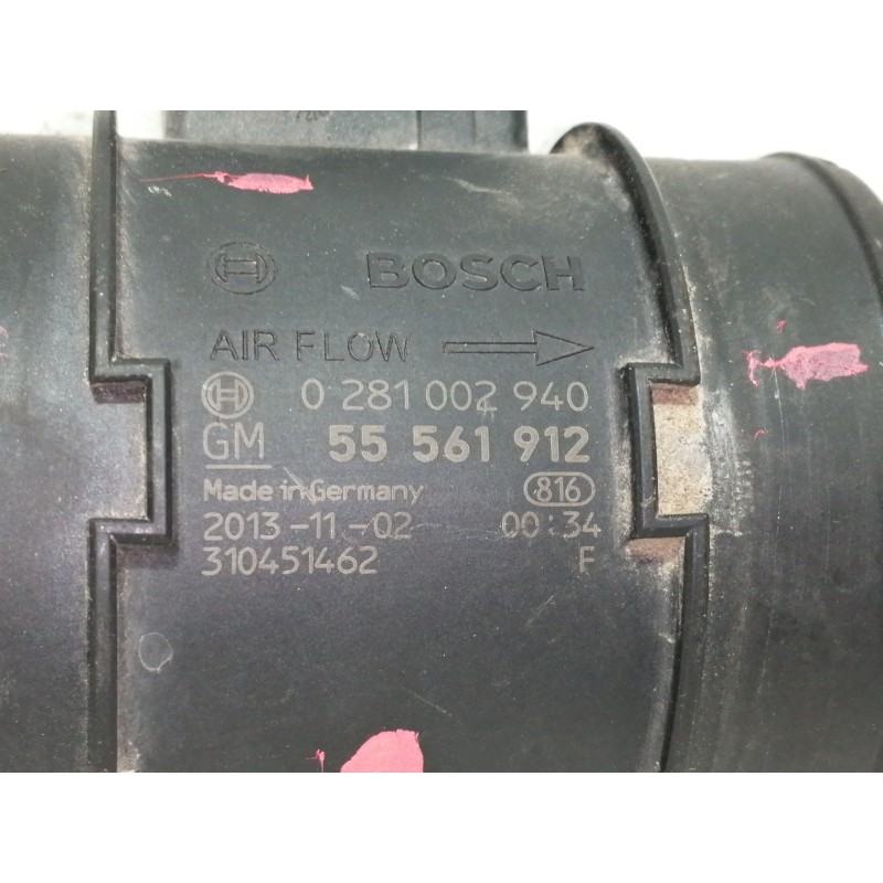 Recambio de caudalimetro para opel astra j lim. excellence referencia OEM IAM 0281002940  