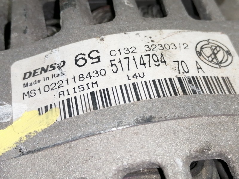 Recambio de alternador para fiat punto berlina (188) 1.2 8v active referencia OEM IAM 51714794 MS1022118430 