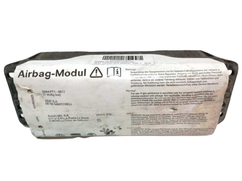 Recambio de airbag delantero derecho para seat toledo (5p2) stylance / style referencia OEM IAM 603606800E  