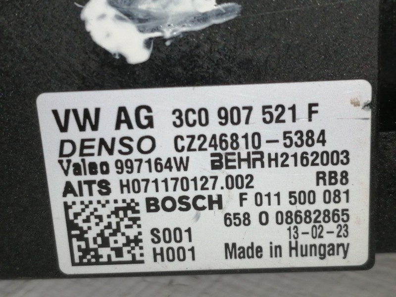 Recambio de resistencia calefaccion para volkswagen passat lim. (362) edition bluemotion referencia OEM IAM 3C0907521F  
