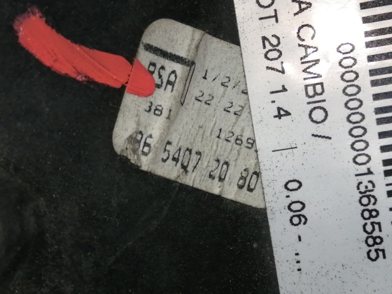 Recambio de palanca cambio para peugeot 207 1.4 referencia OEM IAM 9654072080  