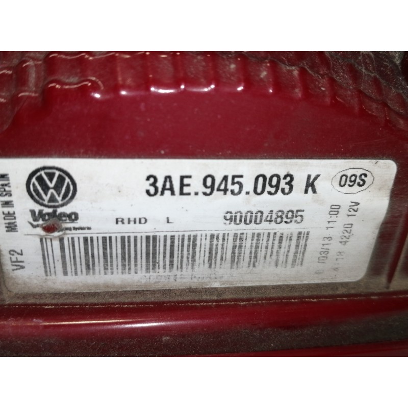 Recambio de piloto trasero izquierdo interior para volkswagen passat lim. (362) edition bluemotion referencia OEM IAM 3AE945093K