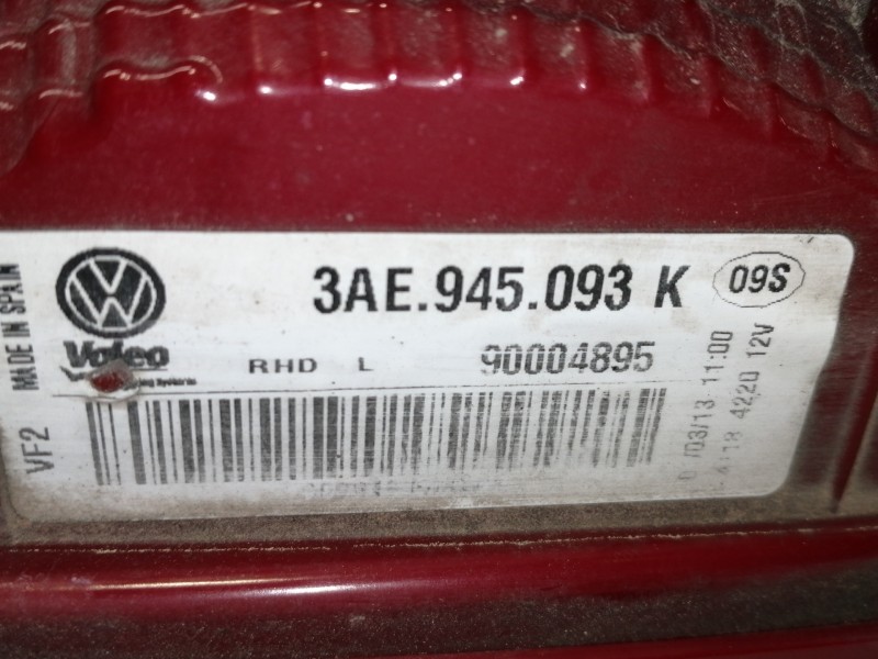 Recambio de piloto trasero izquierdo interior para volkswagen passat lim. (362) edition bluemotion referencia OEM IAM 3AE945093K