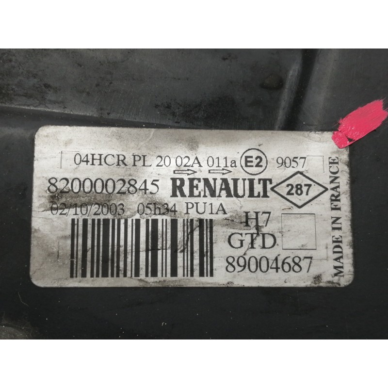 Recambio de faro izquierdo para renault laguna ii (bg0) authentique referencia OEM IAM 8200002845  