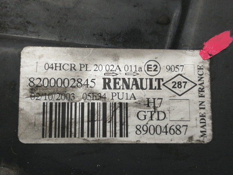 Recambio de faro izquierdo para renault laguna ii (bg0) authentique referencia OEM IAM 8200002845  