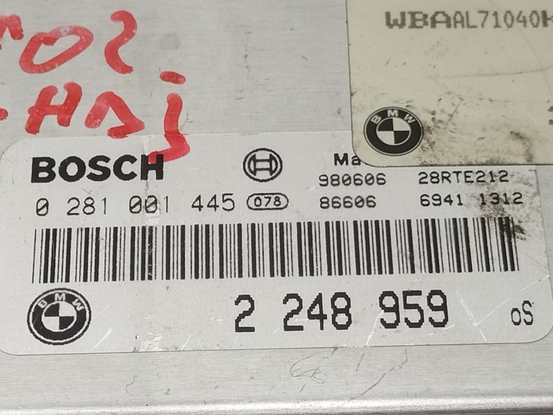 Recambio de centralita motor uce para bmw serie 3 berlina (e46) 320d referencia OEM IAM 0281001445  