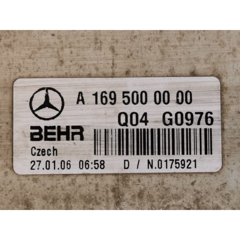 Recambio de intercooler para mercedes-benz clase a (w169) a 180 cdi (169.307) referencia OEM IAM A1695000000 Q04G0976 