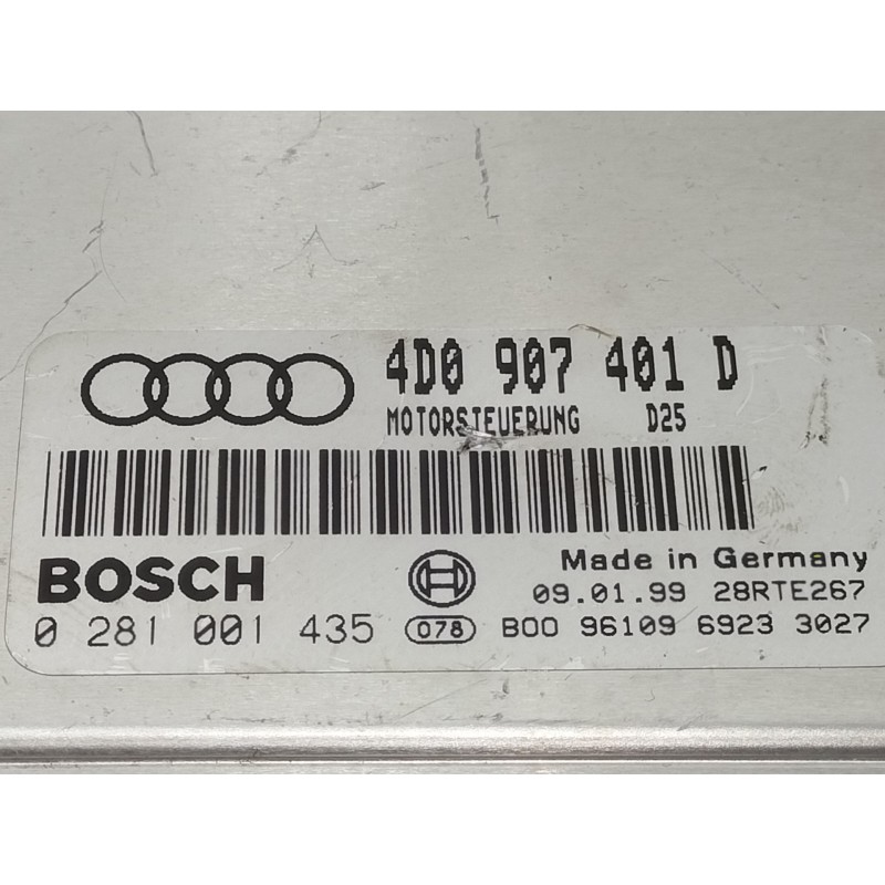 Recambio de centralita motor uce para audi a8 (d2) 2.5 tdi referencia OEM IAM 4D0907401D  