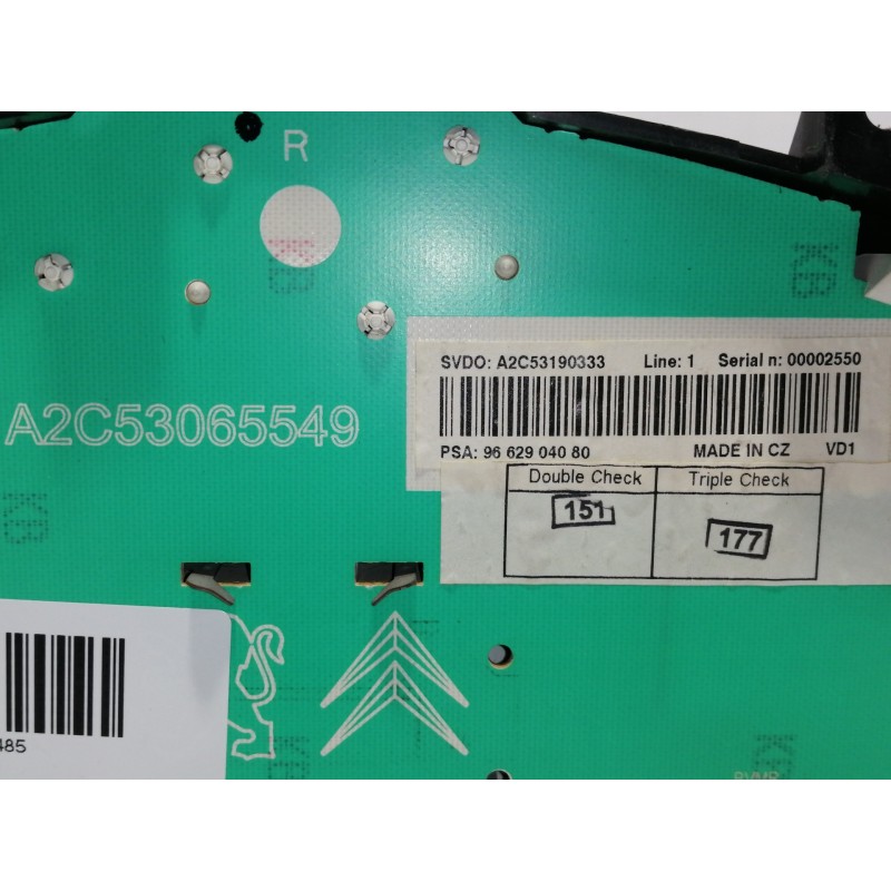 Recambio de cuadro instrumentos para peugeot 207 1.6 16v cat referencia OEM IAM 9662904080 A2C53190333 A2C53065549