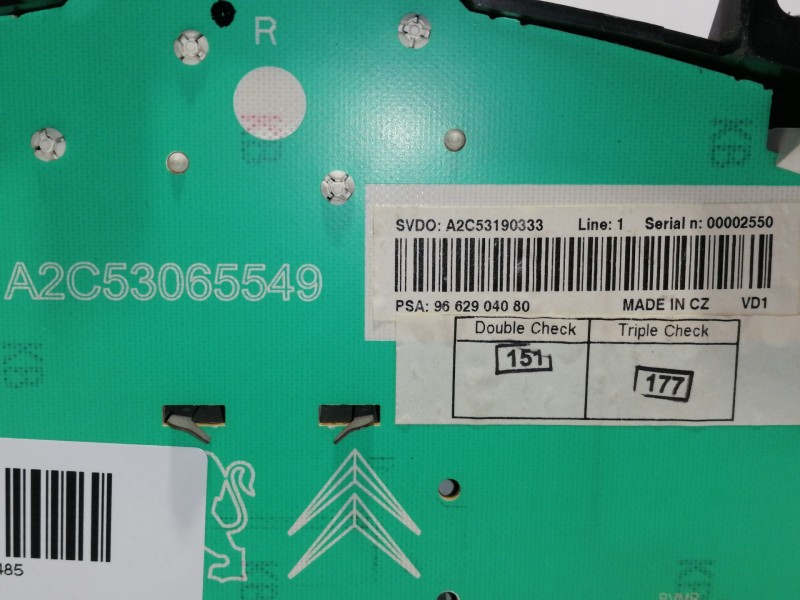 Recambio de cuadro instrumentos para peugeot 207 1.6 16v cat referencia OEM IAM 9662904080 A2C53190333 A2C53065549