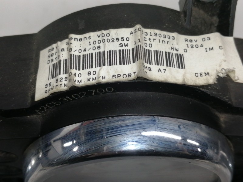 Recambio de cuadro instrumentos para peugeot 207 1.6 16v cat referencia OEM IAM 9662904080 A2C53190333 A2C53065549