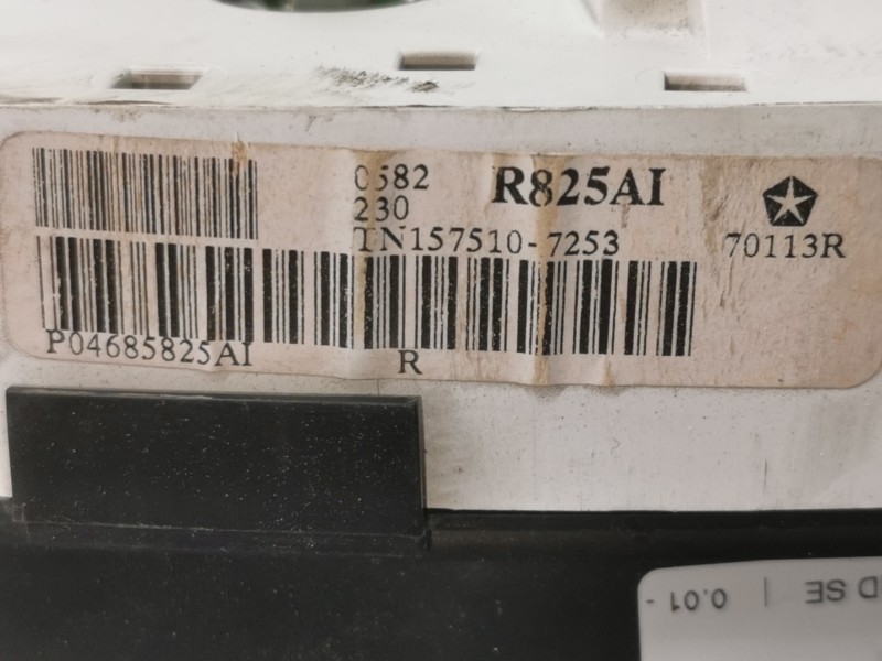 Recambio de cuadro instrumentos para chrysler voyager (rg) 2.5 crd se referencia OEM IAM P04685825AI R825AI TN1575107253