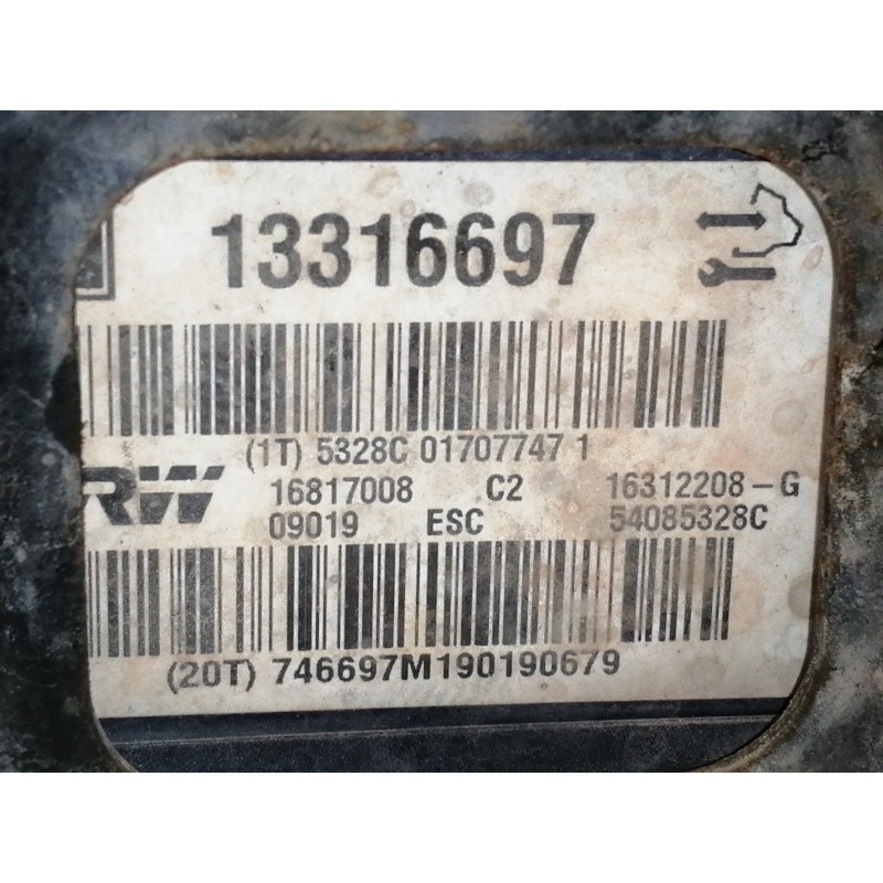 Recambio de abs para opel insignia berlina cosmo referencia OEM IAM 13316697  