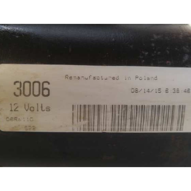 Recambio de motor arranque para citroën nemo x referencia OEM IAM 5802AZ VALEO 3006 