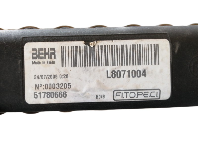 Recambio de radiador agua para citroën nemo x referencia OEM IAM 51780666 L8071004 