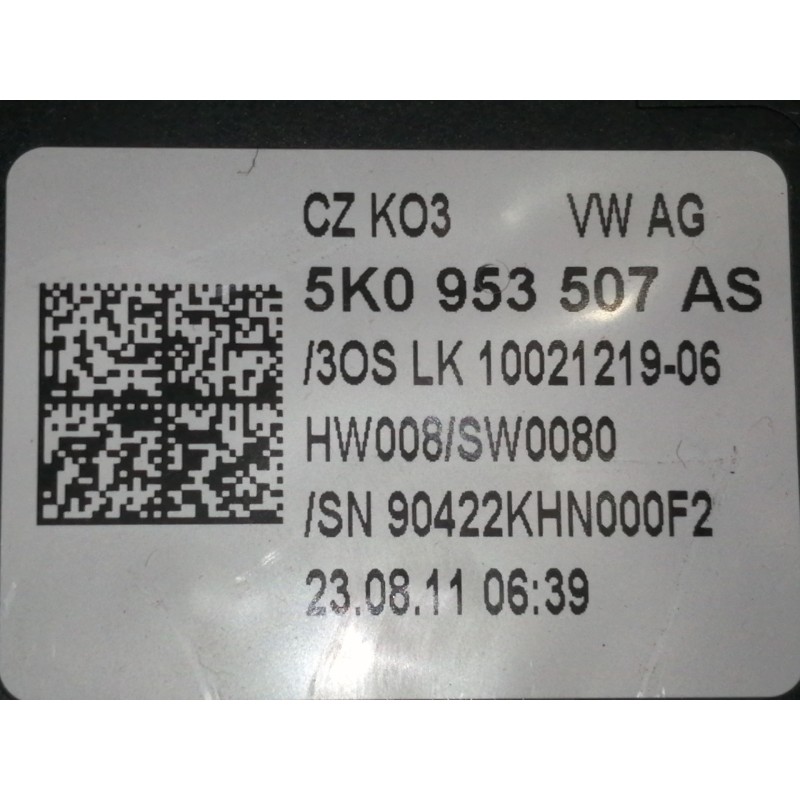 Recambio de mando multifuncion para volkswagen golf vi (5k1) rabbit bluemotion referencia OEM IAM 5K0953513L 5K0953507AS 1002117