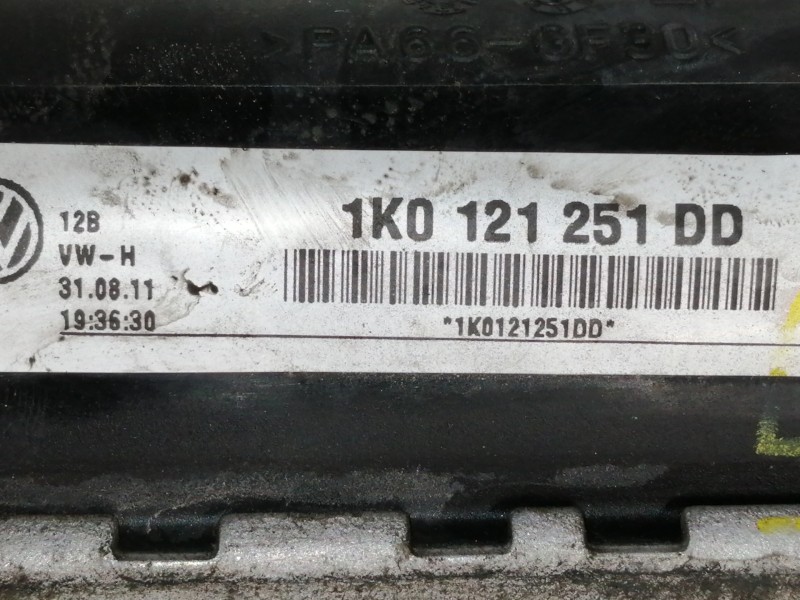Recambio de radiador agua para volkswagen golf vi (5k1) rabbit bluemotion referencia OEM IAM 1K0121251DD  