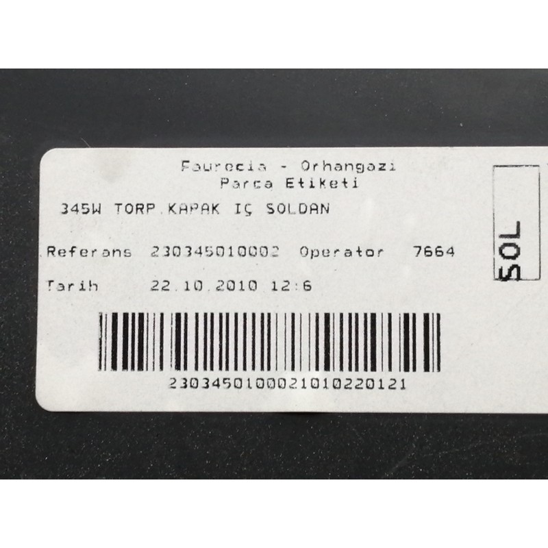 Recambio de guantera para toyota auris active referencia OEM IAM 5555202130  