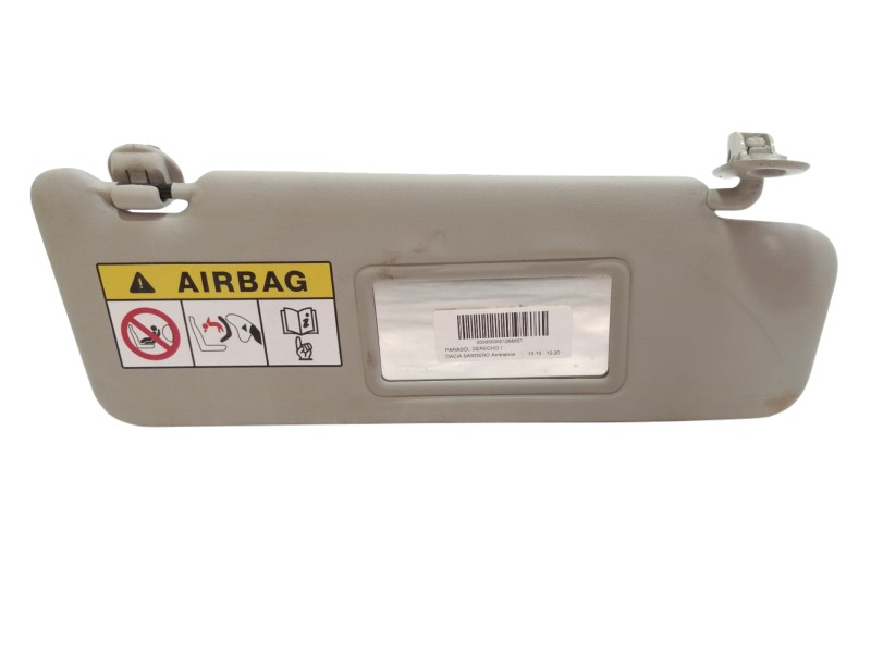 Recambio de parasol derecho para dacia sandero ambiance referencia OEM IAM 964006446R  