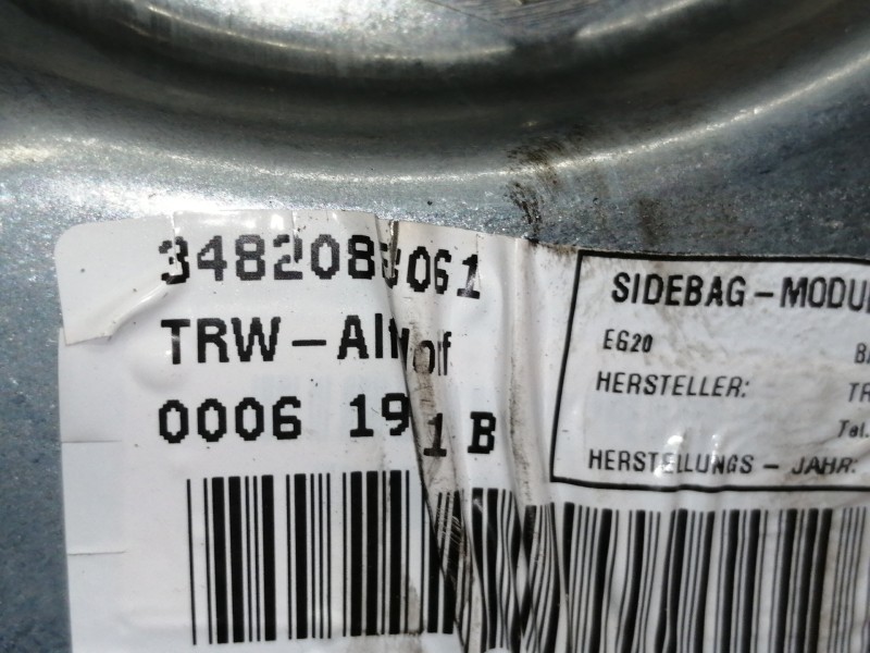 Recambio de airbag lateral delantero derecho para bmw serie 5 berlina (e39) 525tds referencia OEM IAM 3482088061  