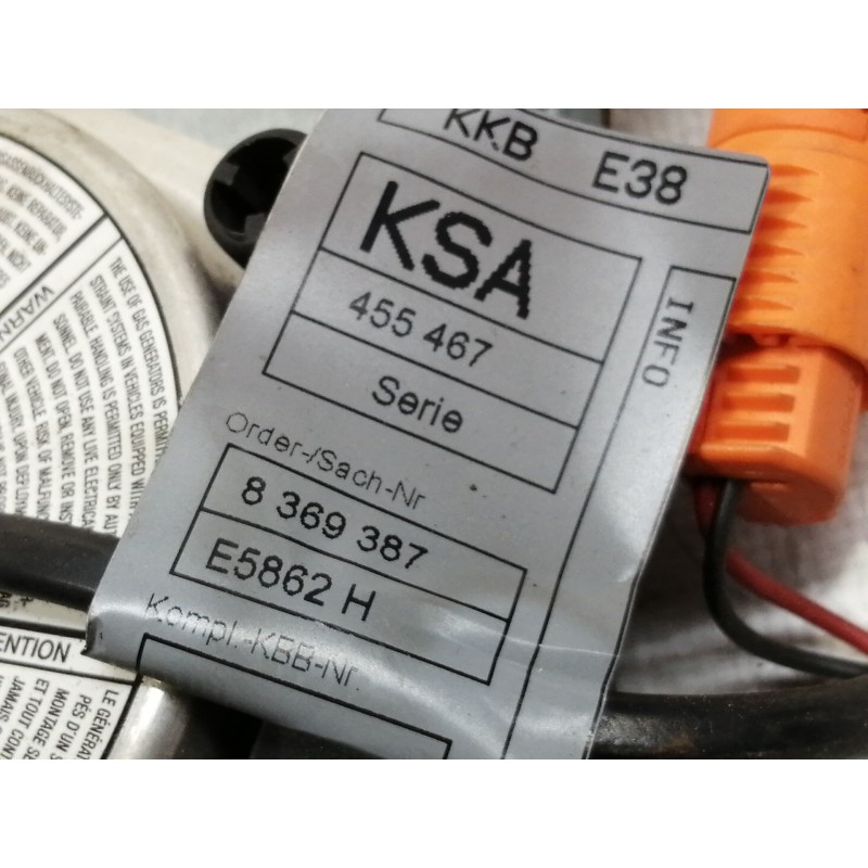 Recambio de airbag lateral delantero izquierdo para bmw serie 5 berlina (e39) 525tds referencia OEM IAM 3082088058  