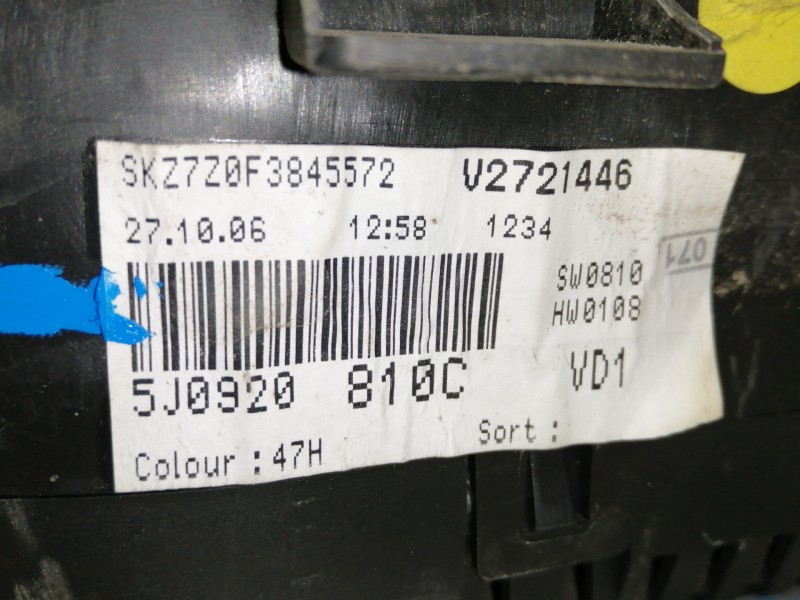 Recambio de cuadro instrumentos para skoda roomster (5j7) friend referencia OEM IAM 5J0920810C A2C53111440 