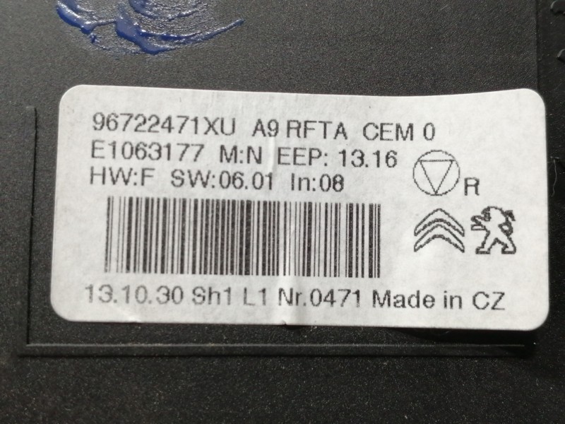 Recambio de mando calefaccion / aire acondicionado para peugeot 2008 (--.2013) allure referencia OEM IAM 96722471XU  