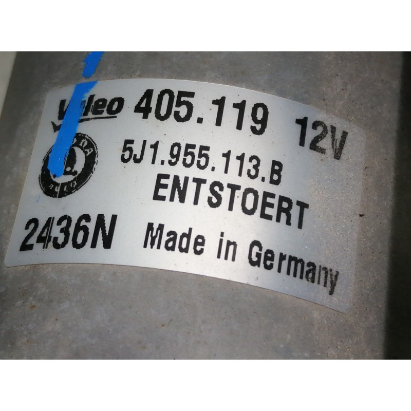 Recambio de motor limpia delantero para skoda roomster (5j7) friend referencia OEM IAM 5J1955113B 405119 2436N