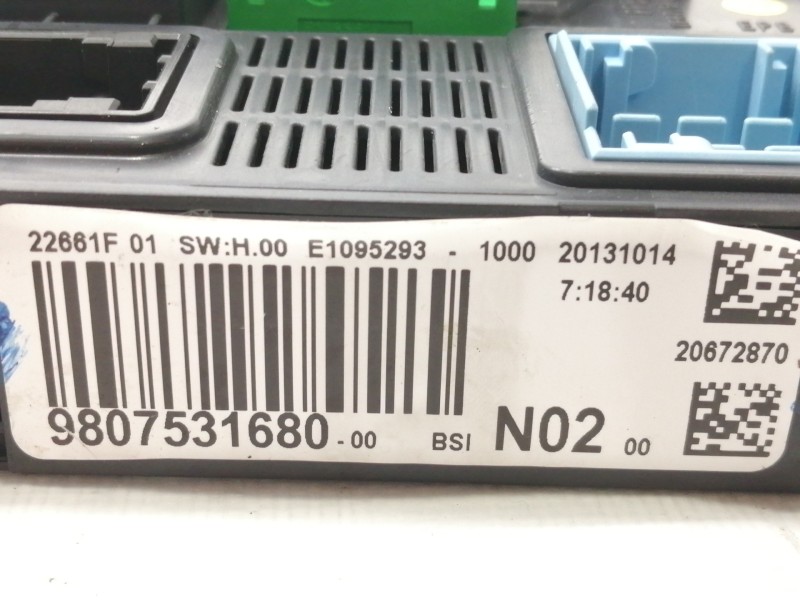 Recambio de caja reles / fusibles para peugeot 2008 (--.2013) allure referencia OEM IAM 9807531680  