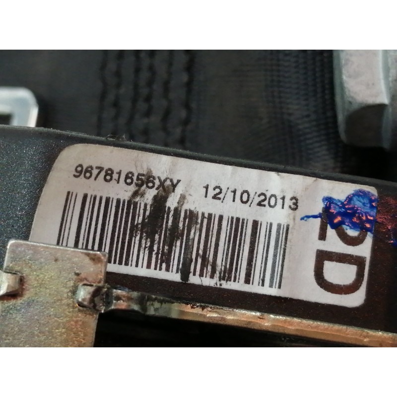 Recambio de cinturon seguridad trasero derecho para peugeot 2008 (--.2013) allure referencia OEM IAM 96781656XY  