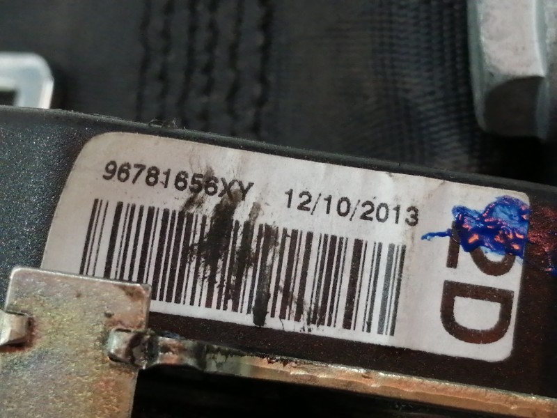 Recambio de cinturon seguridad trasero derecho para peugeot 2008 (--.2013) allure referencia OEM IAM 96781656XY  