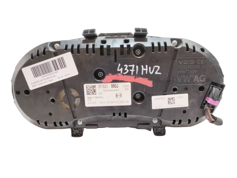 Recambio de cuadro instrumentos para seat leon (5f1) style referencia OEM IAM 5F0920860J  