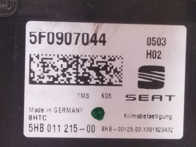 Recambio de mando calefaccion / aire acondicionado para seat leon (5f1) style referencia OEM IAM 5F0907044  